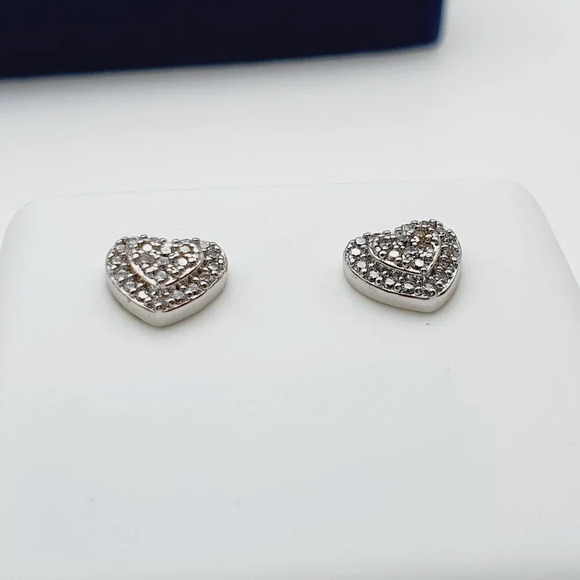 - "925 Sterling Silver Plated CZ Earrings, INUS1BR171 - Picture 8 of 9